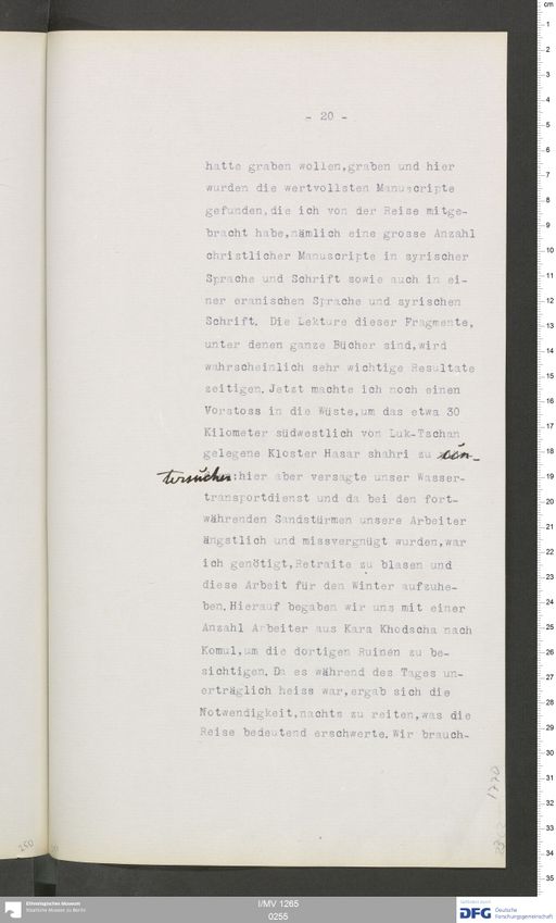 Acta VI (Turfan) | (I/MV 1265 0255)