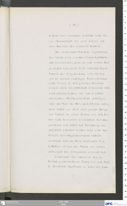 Acta VI (Turfan) | (I/MV 1265 0275)