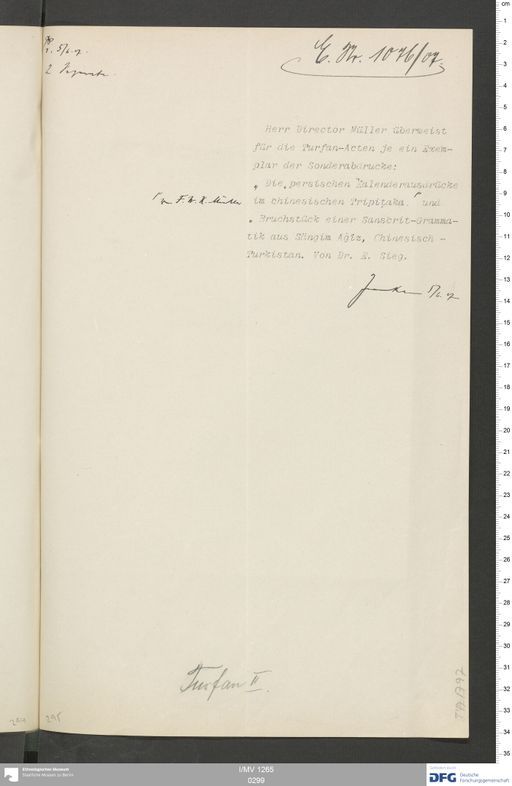 Acta VI (Turfan) | (I/MV 1265 0299)