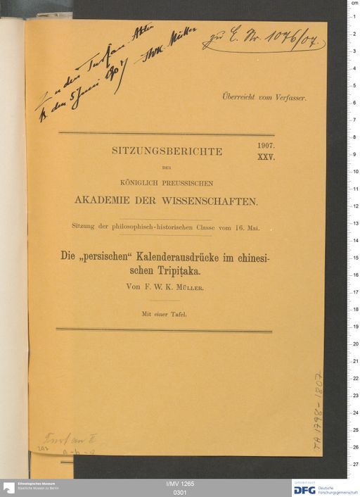 Acta VI (Turfan) | (I/MV 1265 0301)