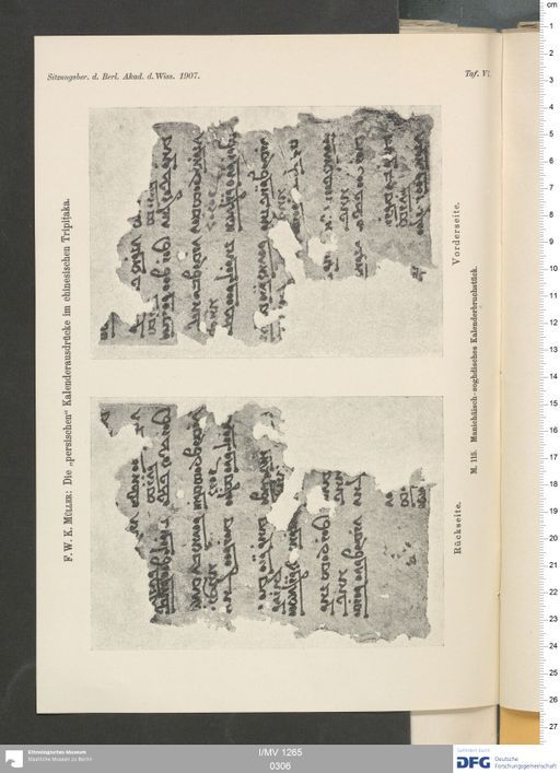 Acta VI (Turfan) | (I/MV 1265 0306)