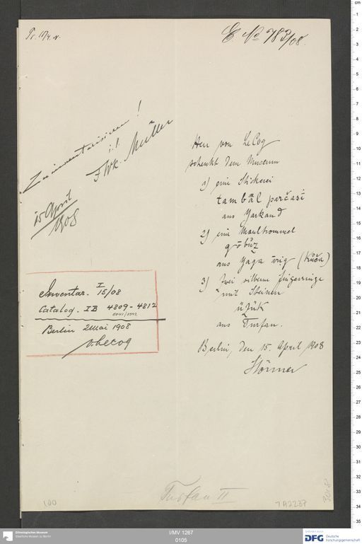 Acta VIII (Turfan) | (I/MV 1267 0105)