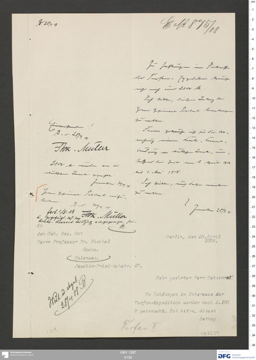 Acta VIII (Turfan) | (I/MV 1267 0130)