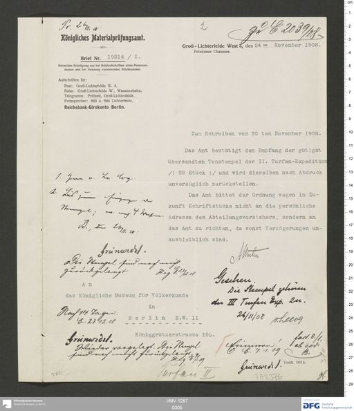 Acta VIII (Turfan) | (I/MV 1267 0305)