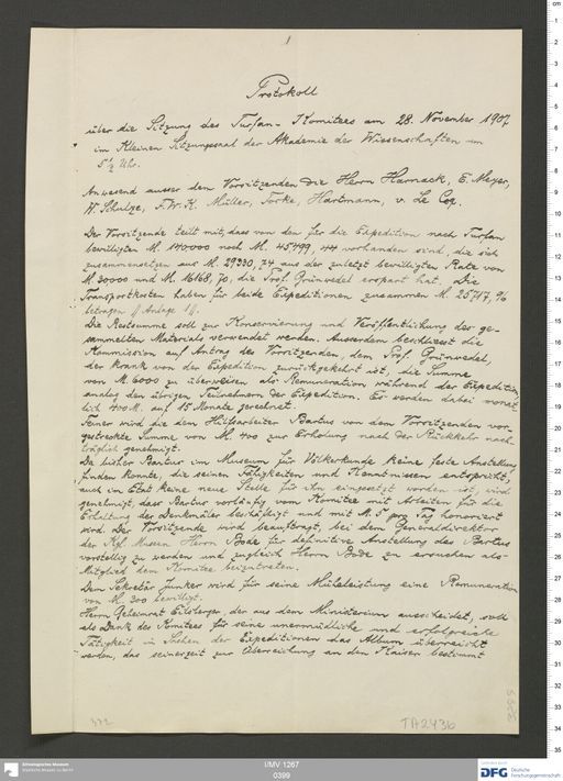 Acta VIII (Turfan) | (I/MV 1267 0399)