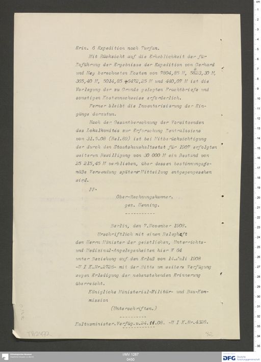 Acta VIII (Turfan) | (I/MV 1267 0450)