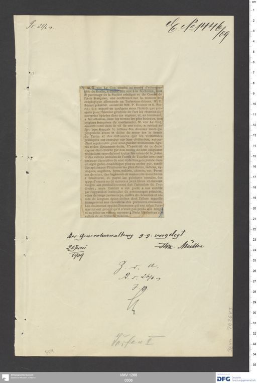 Acta IX (Turfan) | (I/MV 1268 0306)